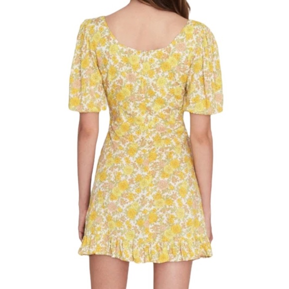 FAITHFULL THE BRAND Agathe Yellow Floral Mini Dress - Picture 10 of 12